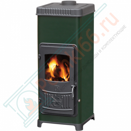 Чугунная печь Dora 10 N, зеленая (Plamen) до 180 м3