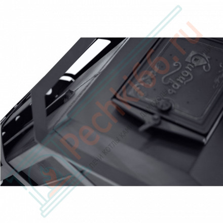 Печь для бани Сибирь с закрытой каменкой панорамная дверца (НМК)