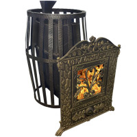 Печь чугунная для бани Verona 50 ЗК-нерж, Сетчатый Кожух (Березка)
