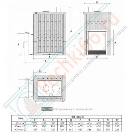 Печь банная Южная 9 пироксенит (ИзиСтим)