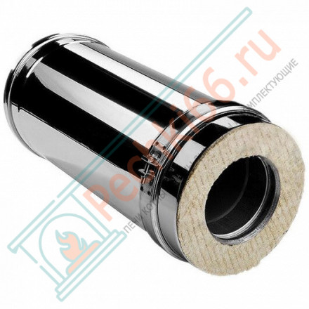 Сэндвич труба V50R с изол L=500 (AISI-321/0,8-ОЦИНК-RAL/0,5) d-300/400 (Вулкан)