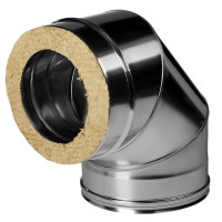 Отвод 90° с изол (НЕРЖ-321/0,8-НЕРЖ-439/0,5) d-150/230 (Дымок-Lux) Отвод 90° с изол (НЕРЖ-321/0,8-НЕРЖ-439/0,5) d-150/230 (Дымок-Lux)