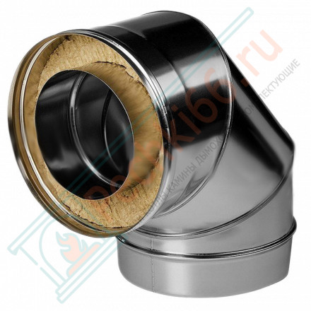 Отвод 90° с изол (НЕРЖ-321/0,8-НЕРЖ-439/0,5) d-150/230 (Дымок-Lux)