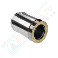 Сэндвич труба для дымохода L=250 (НЕРЖ-321/0,5-НЕРЖ-439/0,5) d-200/280 (Дымок-Lux)