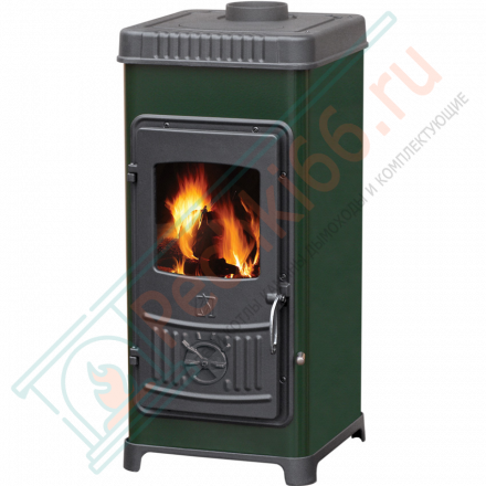 Чугунная печь Dora 8 N, зеленая (Plamen) до 144 м3