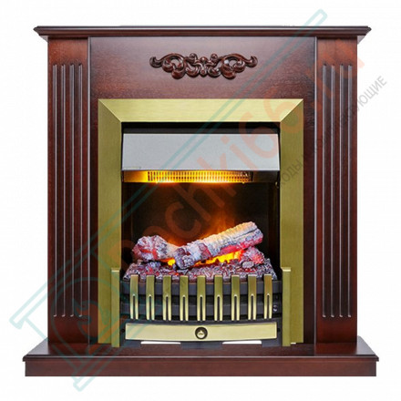Каминокомплект Lumsden - Махагон коричневый антик с электроочагом Danville Antique Brass FB2