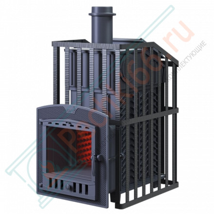 Чугунная печь для бани Гефест GFS-ЗК 40 (П2) Ураган (ТехноЛит)