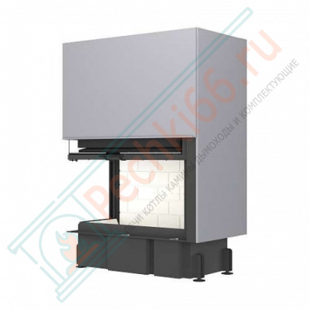 Топка Дельта 1000 RB два стекла правая черный шамот (Экокамин)